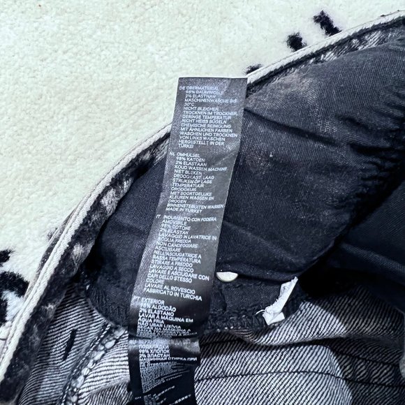 Forever 21 Men Abstract Gray Skinny Denim Jeans Pants - Picture 5 of 5